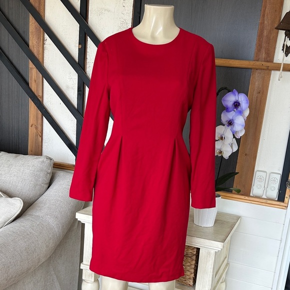 ❤️Women’s Talbots Red Wool Dress – Size 10 – Preloved - Picture 1 of 9